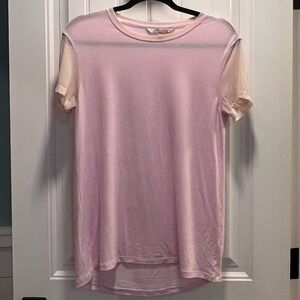 Athleta Simply Lilac Lavender Cloud-light Hybrid Mesh Short Sleeved Tee. Size M.